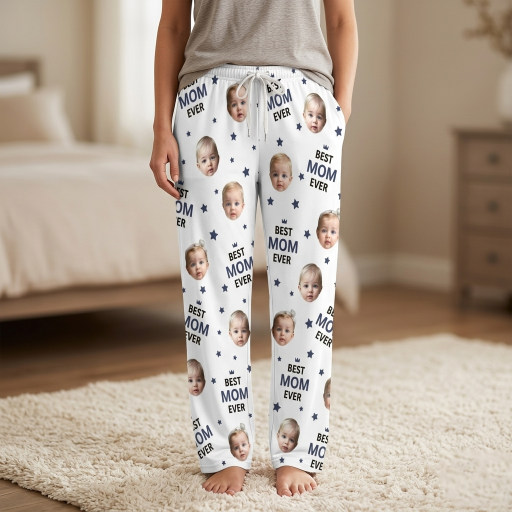 Custom Face Pajama pants,Best dad ever,Gift for dad/mom,Custom Pajamas pants,best mom ever,Birthday Day gift,Happy mother's day,dog/kid face