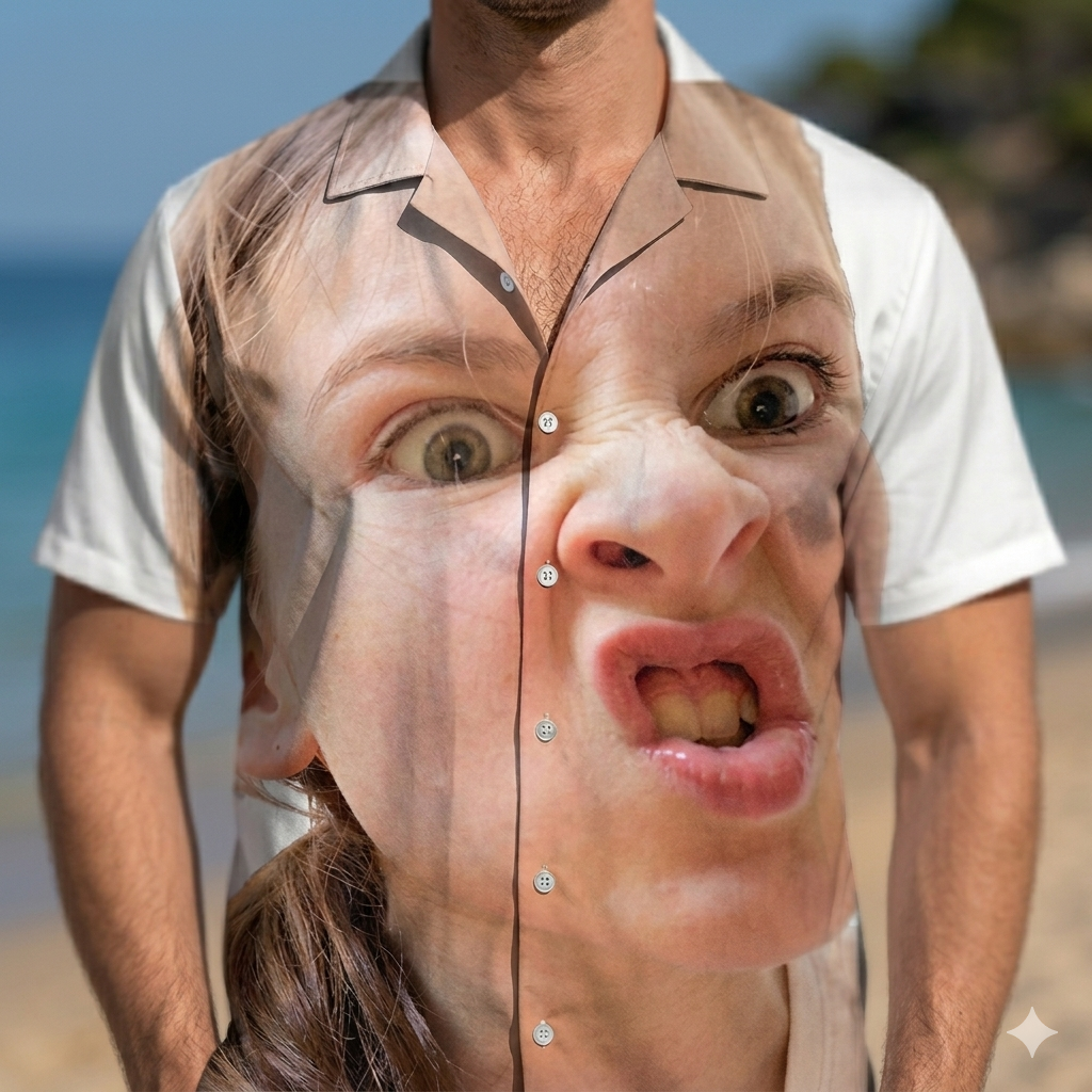 Custom Photo - Personalized Funny Hawaiian Shirt For Dad Family