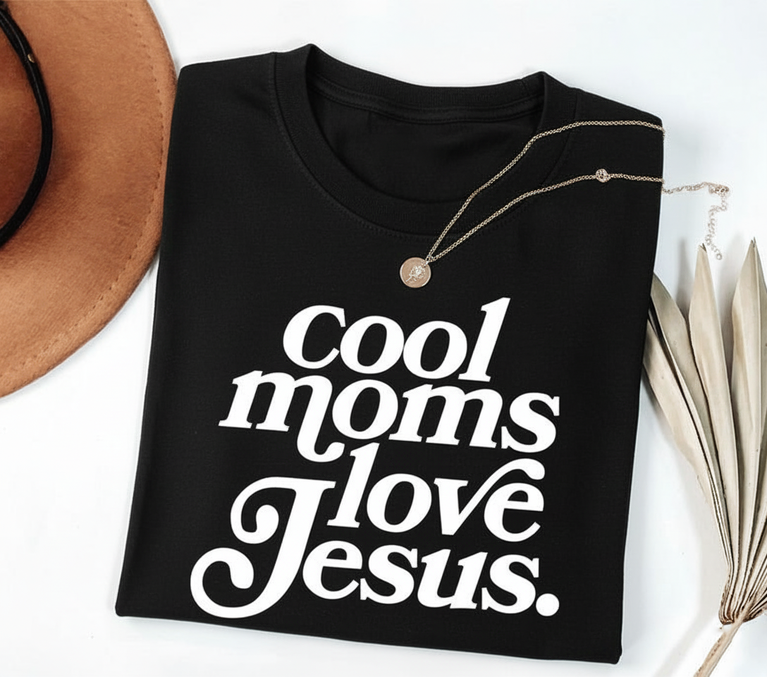 Cool Moms Love Jesus TShirt, Christian Mom Tee, Praying Mama Shirts, Faith Based T-Shirt, Faithful Shirt, Religious Mom Tee Gemini_Generated_Image_69hagl69hagl69ha.png