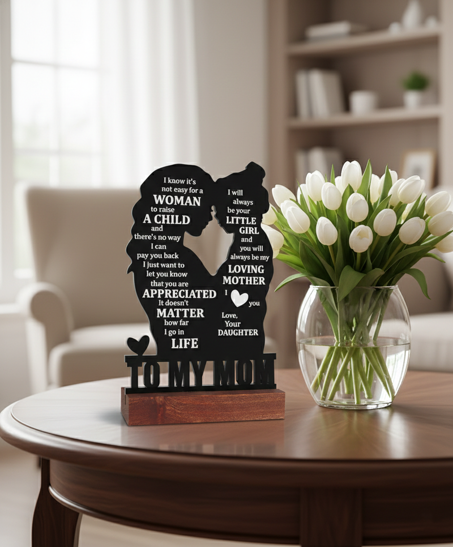 Gifts for Mom from Daughter - Sentimental Mother's Day Birthday Gifts for Mom, Meaningful Mom Keepsake Plaque, Mother Daughter Gifts To My Mom Christmas Valentines Day Easter Presents