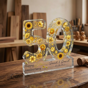 Personalised 50th Anniversary Gift, Golden Anniversary Plaque, Anniversary Gifts, 50th Anniversary Gift for Husband Wife Parents