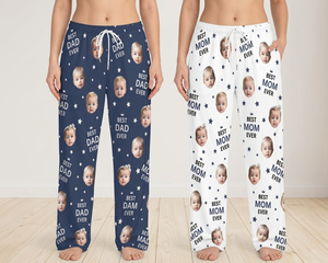 Custom Face Pajama pants,Best dad ever,Gift for dad/mom,Custom Pajamas pants,best mom ever,Birthday Day gift,Happy mother's day,dog/kid face