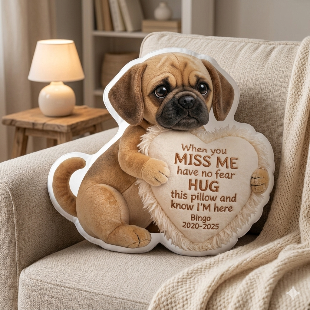 Custom Photo Memorial Pillow, Personalized Sympathy Keepsake, Remembrance Cushion, Bereavement Hug Gift