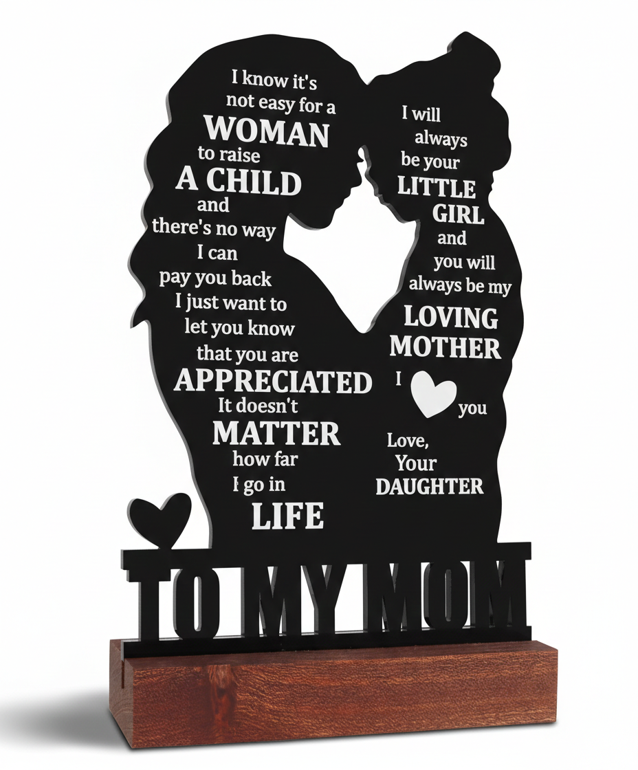 Gifts for Mom from Daughter - Sentimental Mother's Day Birthday Gifts for Mom, Meaningful Mom Keepsake Plaque, Mother Daughter Gifts To My Mom Christmas Valentines Day Easter Presents