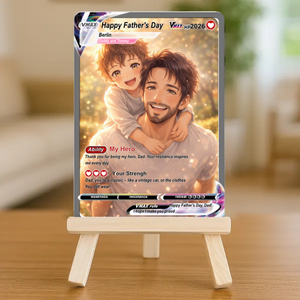 My First Hero Daddy - Personalized Trading Card For Father's Day