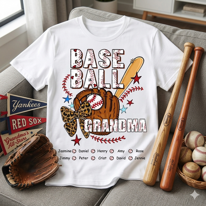 Baseball Mimi Game Day, Personalized Grandma and Grandkids T-shirt