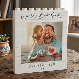 Personalised Father's Day Building Block Photo Gift | Daddy Gift | Dad Birthday | Unique Photo Present For Dad