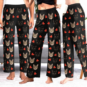 Custom photo pajama pants for Women Men, Personalized Face pajama pants socks, Gift for Wife Husband, Anniversary Gift,Birthday Wedding Gift