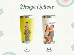 Custom Photo thermos for Dad, Gift for Father, Anniversary Text Cup