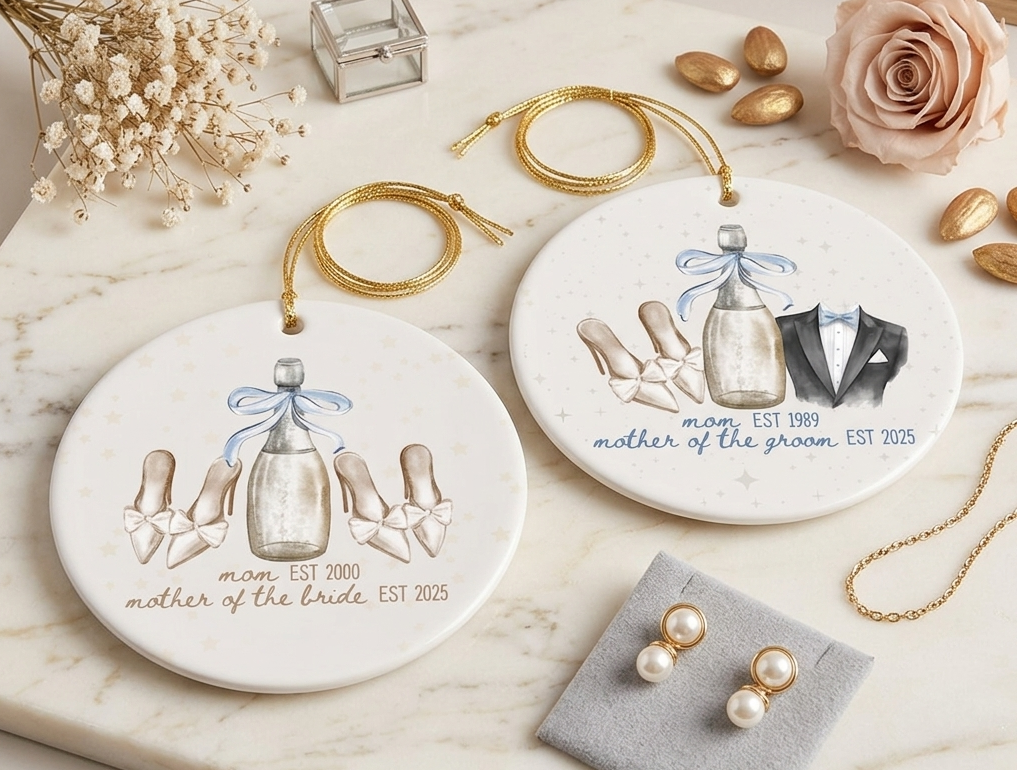 Personalized Gift for Mother of the Bride, Custom Ornament from Bride, Gift From Daughter, Wedding Keepsake for Mom, Mother's Day Gift