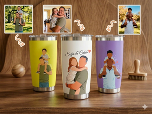 Custom Photo thermos for Dad, Gift for Father, Anniversary Text Cup