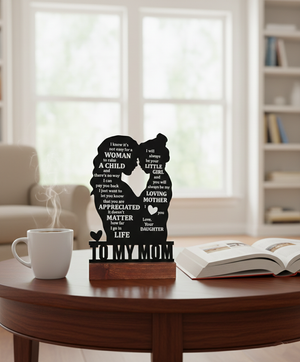 Gifts for Mom from Daughter - Sentimental Mother's Day Birthday Gifts for Mom, Meaningful Mom Keepsake Plaque, Mother Daughter Gifts To My Mom Christmas Valentines Day Easter Presents