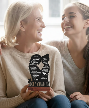 Gifts for Mom from Daughter - Sentimental Mother's Day Birthday Gifts for Mom, Meaningful Mom Keepsake Plaque, Mother Daughter Gifts To My Mom Christmas Valentines Day Easter Presents