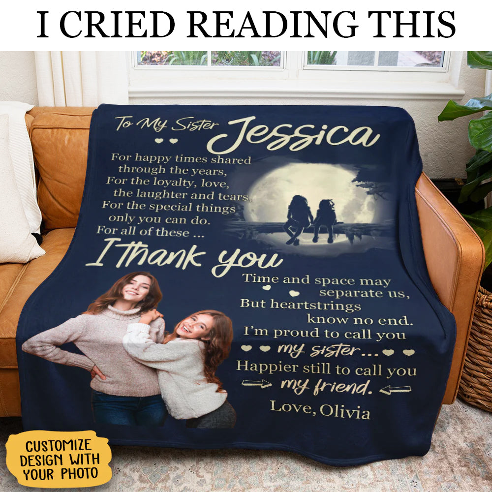 Gift For Sister Blanket, To My Sister For All Of These I Thank You