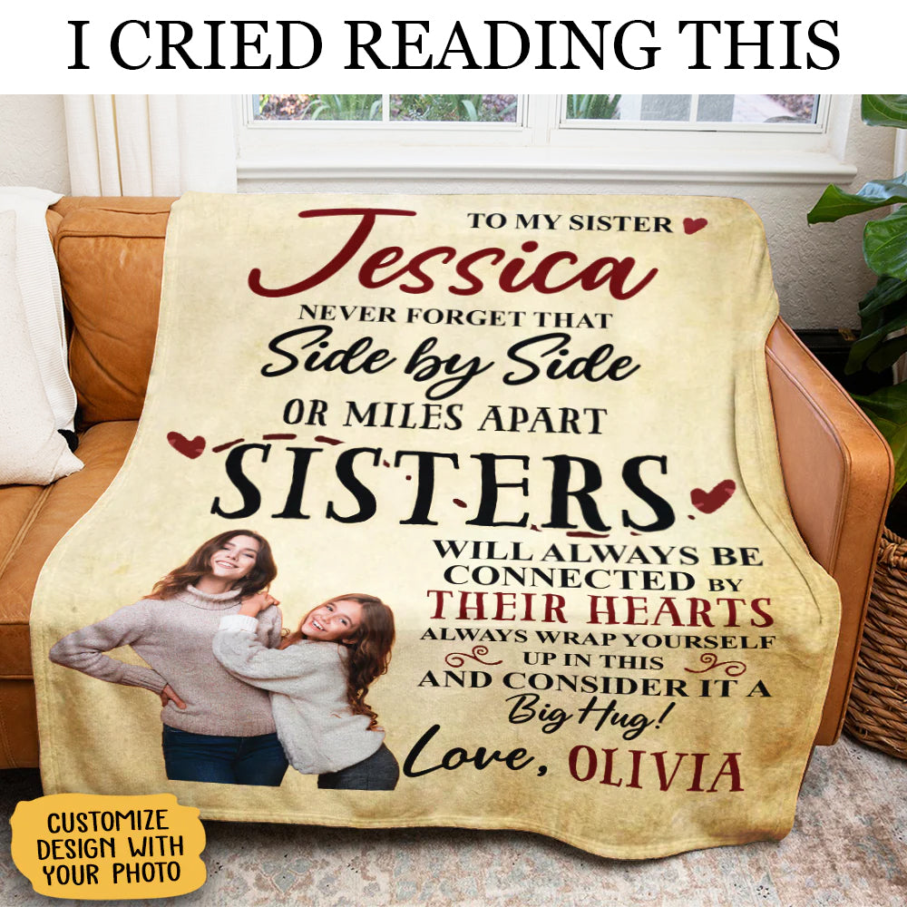 Gift For Sister Blanket, To My Sister Never Forget That Side By Side - Love From Little Sister Live Preview