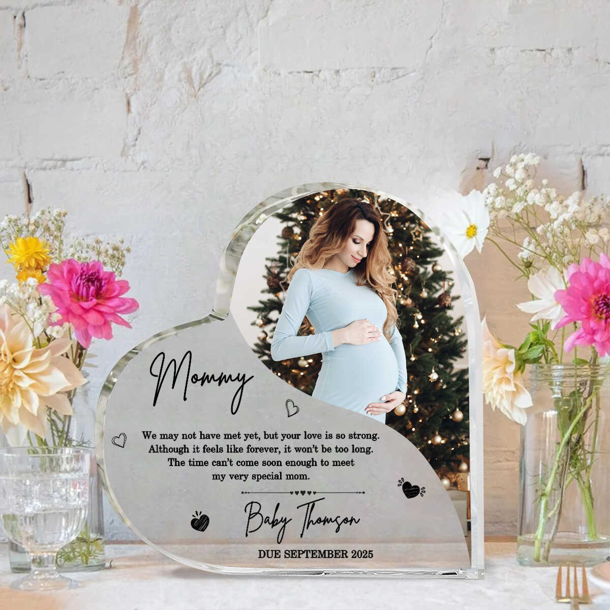 Gifts for Expecting Moms, Pregnant Mother s Day Gift Baby, Dear Mommy Mothers Day Acrylic, Personalized First Mother s Day Gift