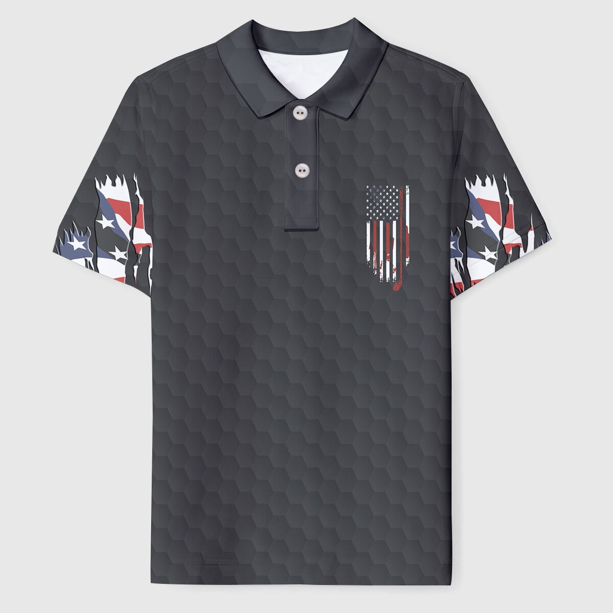 Golf USA Polo Shirt, American Flag Patriotic Golf Polo Shirt For Men, Golfer Gift, Gift For Dad Birthday, Father's Day