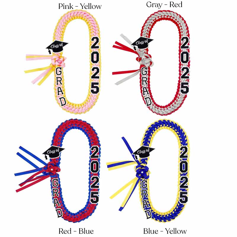 Custom 2026 Graduation Lei with Name & Grad Cap, Personalized Ribbon Lei for Senior Night, Unique Handmade Graduation Gift for Class of 2026