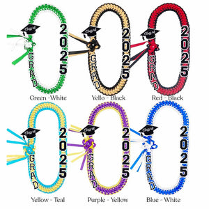 Custom 2026 Graduation Lei with Name & Grad Cap, Personalized Ribbon Lei for Senior Night, Unique Handmade Graduation Gift for Class of 2026