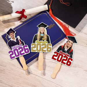 Graduation Custom Face And Name - Personalized Graduation Fan