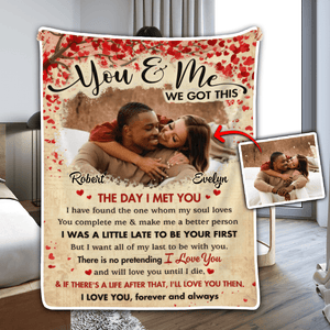 Custom Photo You & Me We Got This | Personalized Gift For Couples, Valentine, Anniversary, Husband Wife, Girlfriend, Boyfriend, Her/Him | Blanket