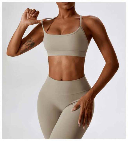 Camisole Yoga Bra Top Running Beautiful Back Crop Tops Fitness Sports Wear Women Cross Back Sports Bra