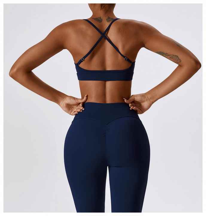 Camisole Yoga Bra Top Running Beautiful Back Crop Tops Fitness Sports Wear Women Cross Back Sports Bra