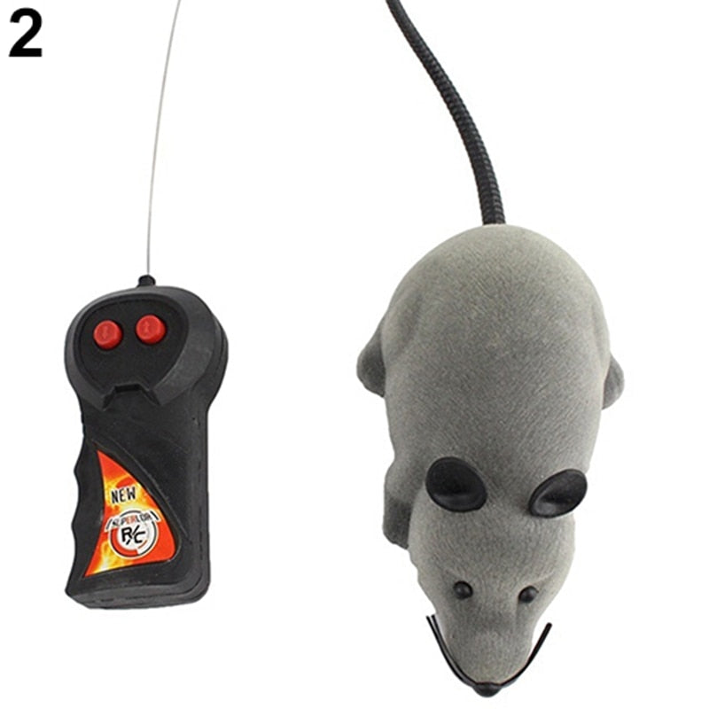 Mini Funny RC Simulation Wireless Remote Control RC Electronic Rat Mouse Mice Toy Tricky Plastic Flocking Halloween Xmas For Pet