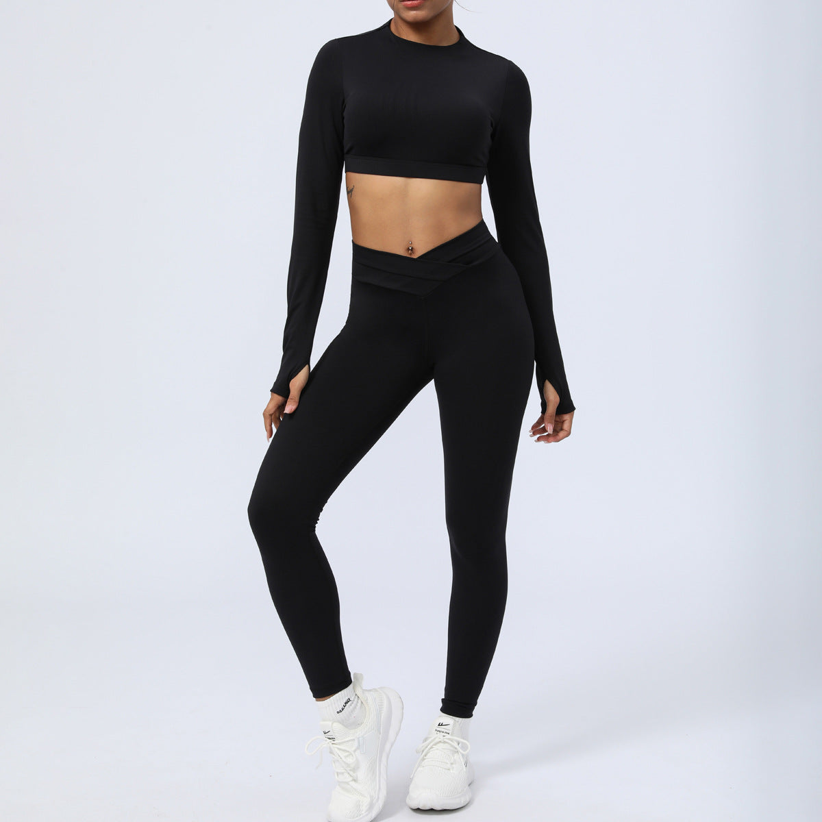 Women 2 Piece High Waist Sports Workout Gym Leggings Set Workout Sets for Women