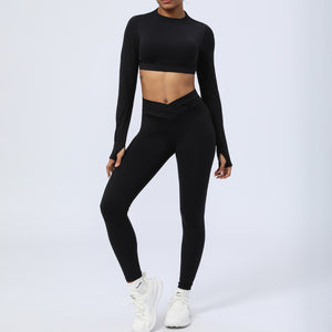 Women 2 Piece High Waist Sports Workout Gym Leggings Set Workout Sets for Women
