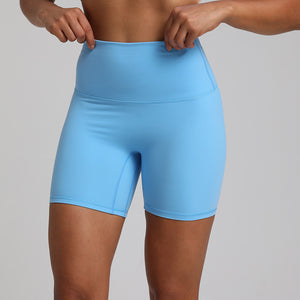 V-Back Seam Gym Yoga Biker Shorts High Waist Breathable Peach Hip Activewear Gym Leggings for Women