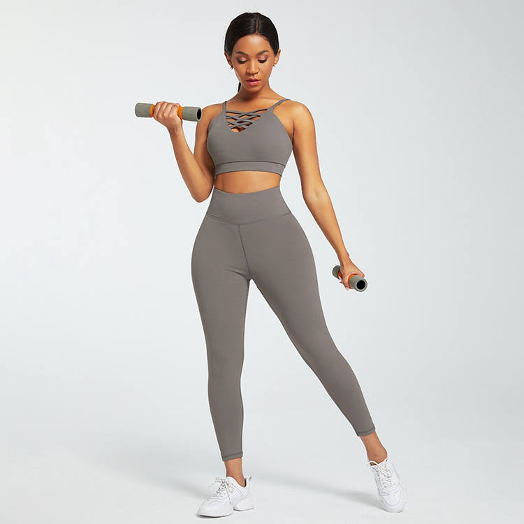 Women Seam Sports Bra High Waist Leggings Sportswear Suit Active Wear 3 Pieces Athletic Gym Fitness Yoga Sets