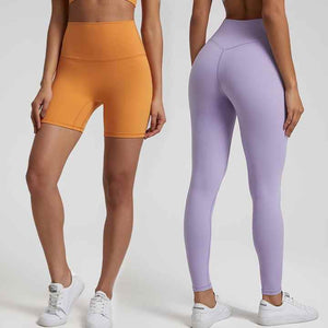V-Back Seam Gym Yoga Biker Shorts High Waist Breathable Peach Hip Activewear Gym Leggings for Women