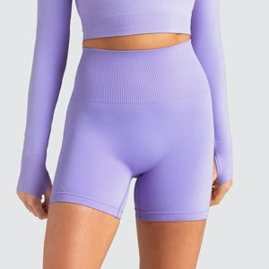 Seamless Yoga Set Workout Sportswear Gym Clothes Fitness Long Sleeve Crop Top Fitness Set Women