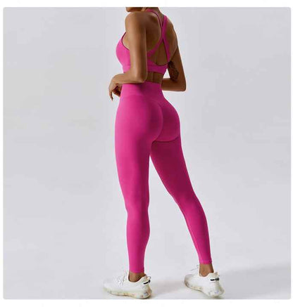 Fitness Bra Clothing Butt Lift Leggings Gym ActiveWear 4 Piece Workout Full Zip Jacket Gym Fitness Sets