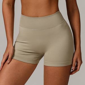 Heather Color Fitness Workout Yoga Gym Booty Seamless Scrunch Butt Lifting Sport Compression Women Biker Shorts