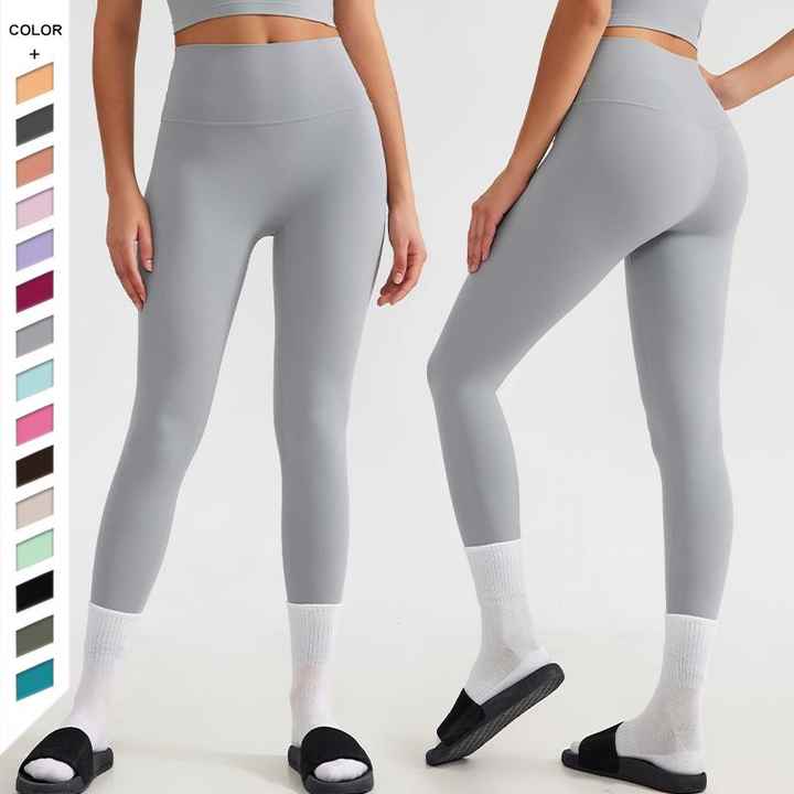 Women's Free Size Nude Feeling Legging High Waisted Abdominal Hip Lift Slimming Gym Sportswear Training Fitness Yoga Pants