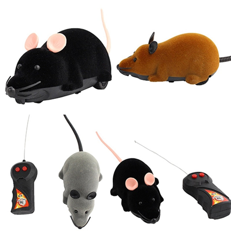 Mini Funny RC Simulation Wireless Remote Control RC Electronic Rat Mouse Mice Toy Tricky Plastic Flocking Halloween Xmas For Pet