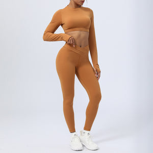 Women 2 Piece High Waist Sports Workout Gym Leggings Set Workout Sets for Women