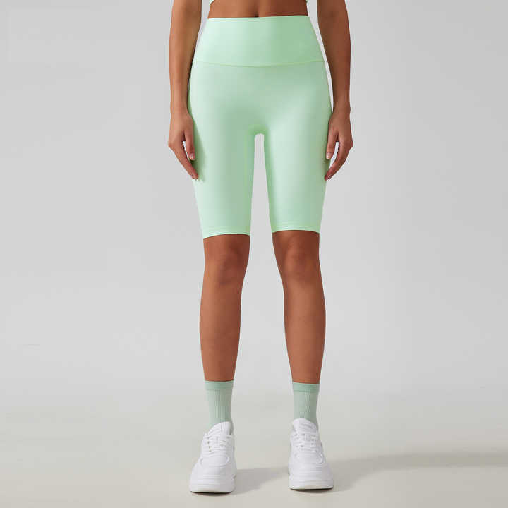 Solid Free Size High Elasticity Women's Fitness Breathable Yoga Shorts High Waist Gym Tights Butt Lift Yoga Biker Shorts