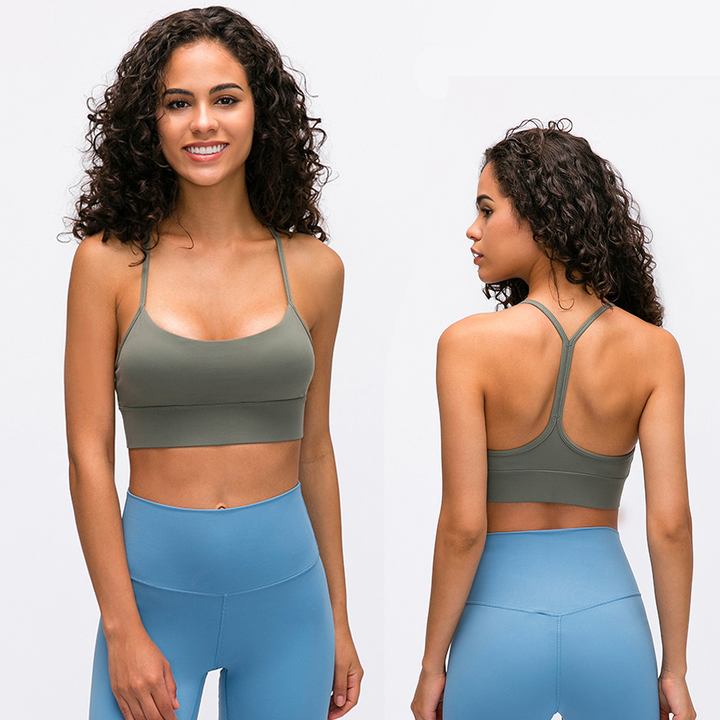 Hot Align Classical Y-shape Back With Breast Pad Shockproof Performance Yoga Running Sports Bra