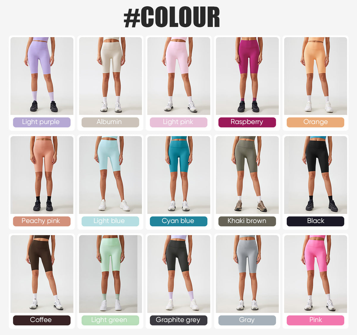 Solid Free Size High Elasticity Women's Fitness Breathable Yoga Shorts High Waist Gym Tights Butt Lift Yoga Biker Shorts