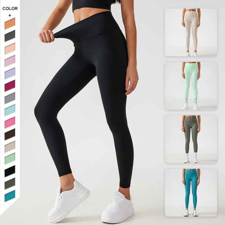 Women's Free Size Nude Feeling Legging High Waisted Abdominal Hip Lift Slimming Gym Sportswear Training Fitness Yoga Pants