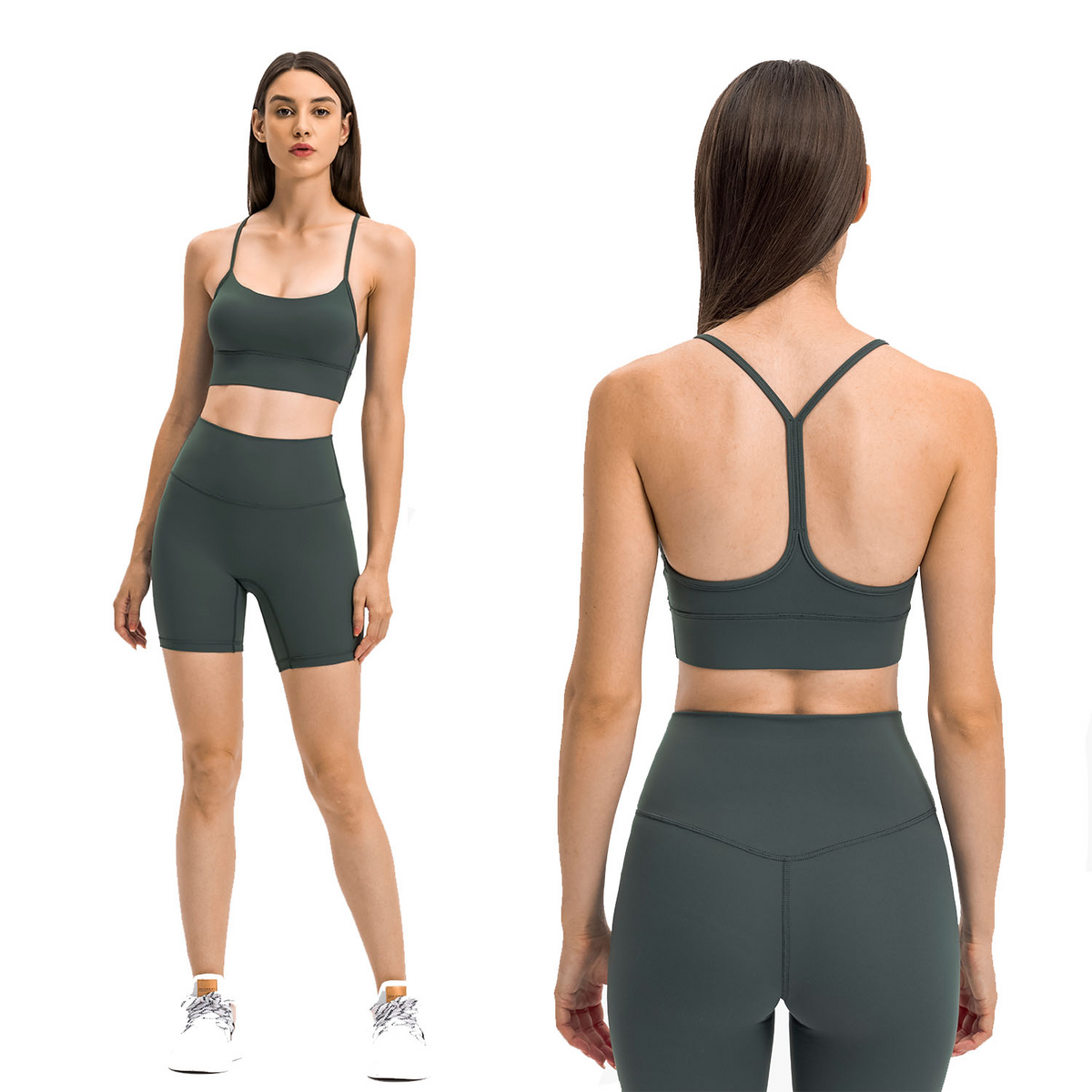Hot Align Classical Y-shape Back With Breast Pad Shockproof Performance Yoga Running Sports Bra