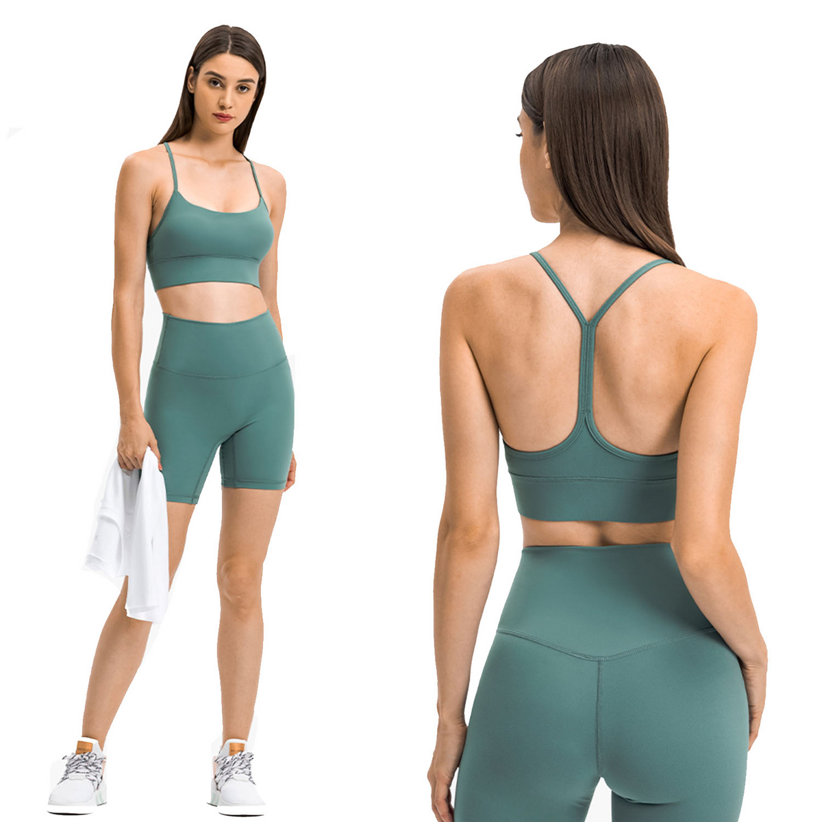 Hot Align Classical Y-shape Back With Breast Pad Shockproof Performance Yoga Running Sports Bra