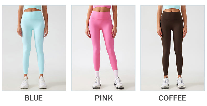 Women's Free Size Nude Feeling Legging High Waisted Abdominal Hip Lift Slimming Gym Sportswear Training Fitness Yoga Pants