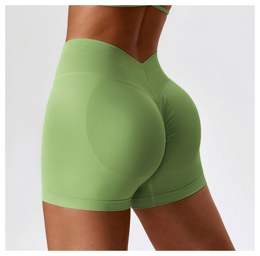 Heather Color Fitness Workout Yoga Gym Booty Seamless Scrunch Butt Lifting Sport Compression Women Biker Shorts