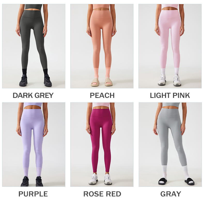 Women's Free Size Nude Feeling Legging High Waisted Abdominal Hip Lift Slimming Gym Sportswear Training Fitness Yoga Pants