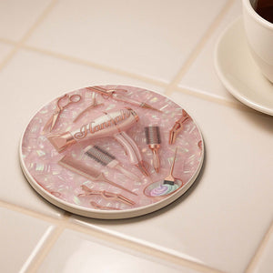 A Stylish Hair Therapist, Personalized Coaster, Gift For Hair Stylist