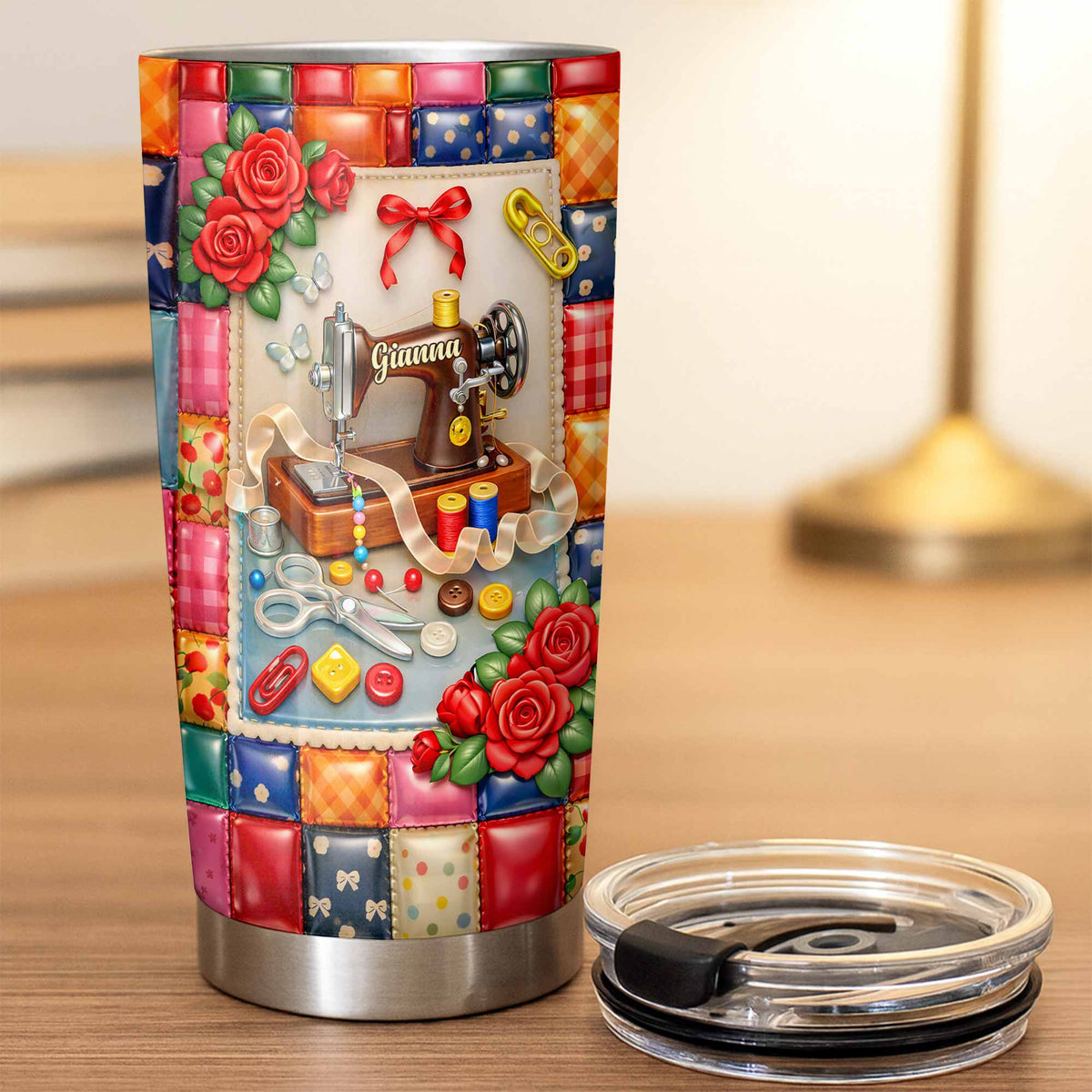 I Don't Hoard Fabric, Personalized 20oz 30oz Tumbler, Gift For Quilters